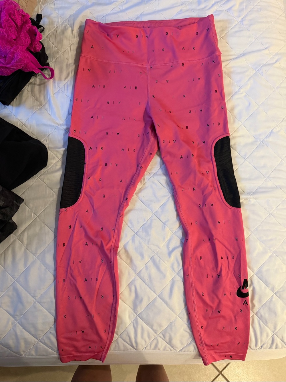 Nike Pink AIR Logo Leggings
